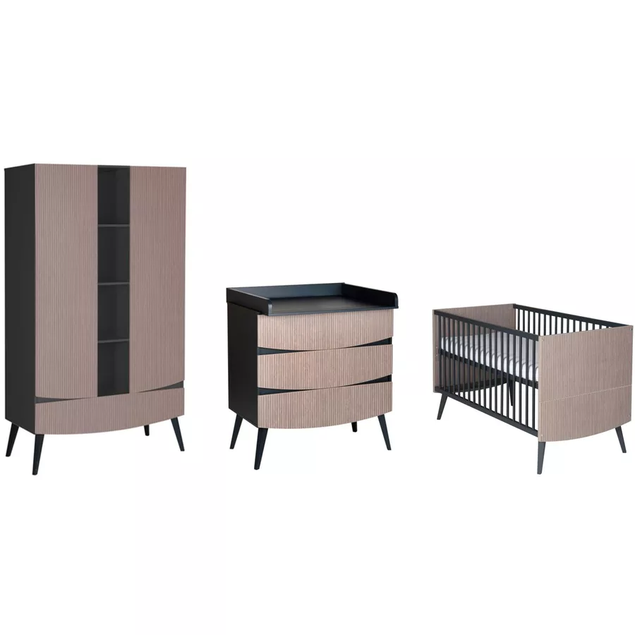 Schardt Kinderzimmer Set Smile anthrazit 2-türig