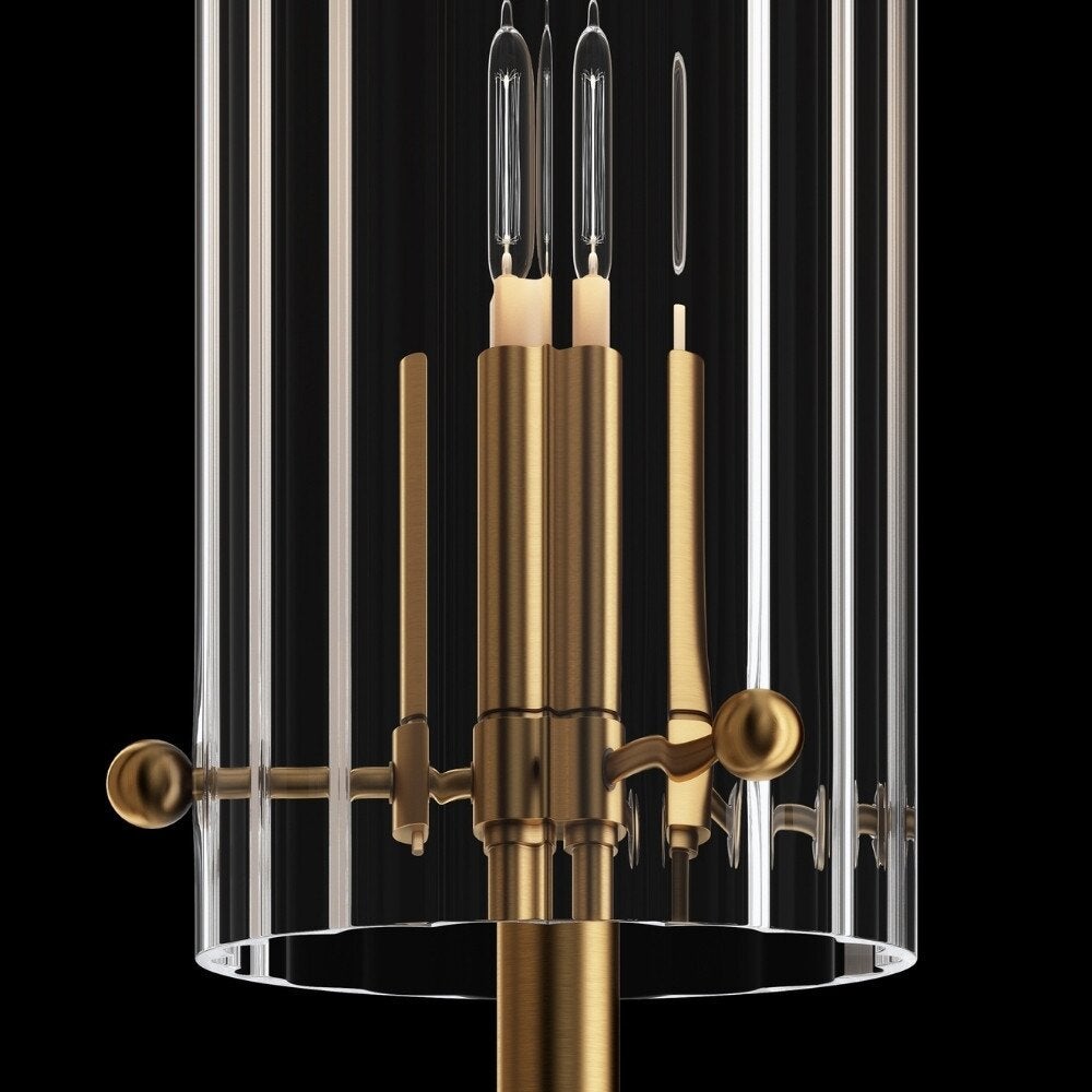 Arco wandlamp in messing, G9, 2-lichts, links