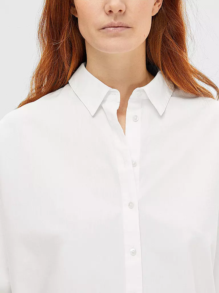 SELECTED FEMME Hemdbluse SLFDINA-SANNI weiss