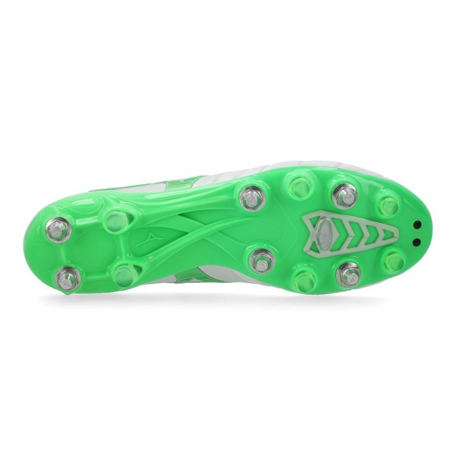 Mizuno Morelia Neo IV Beta Made in Japan SG Frontier - Blanc/Vert Néon/Cool Gray