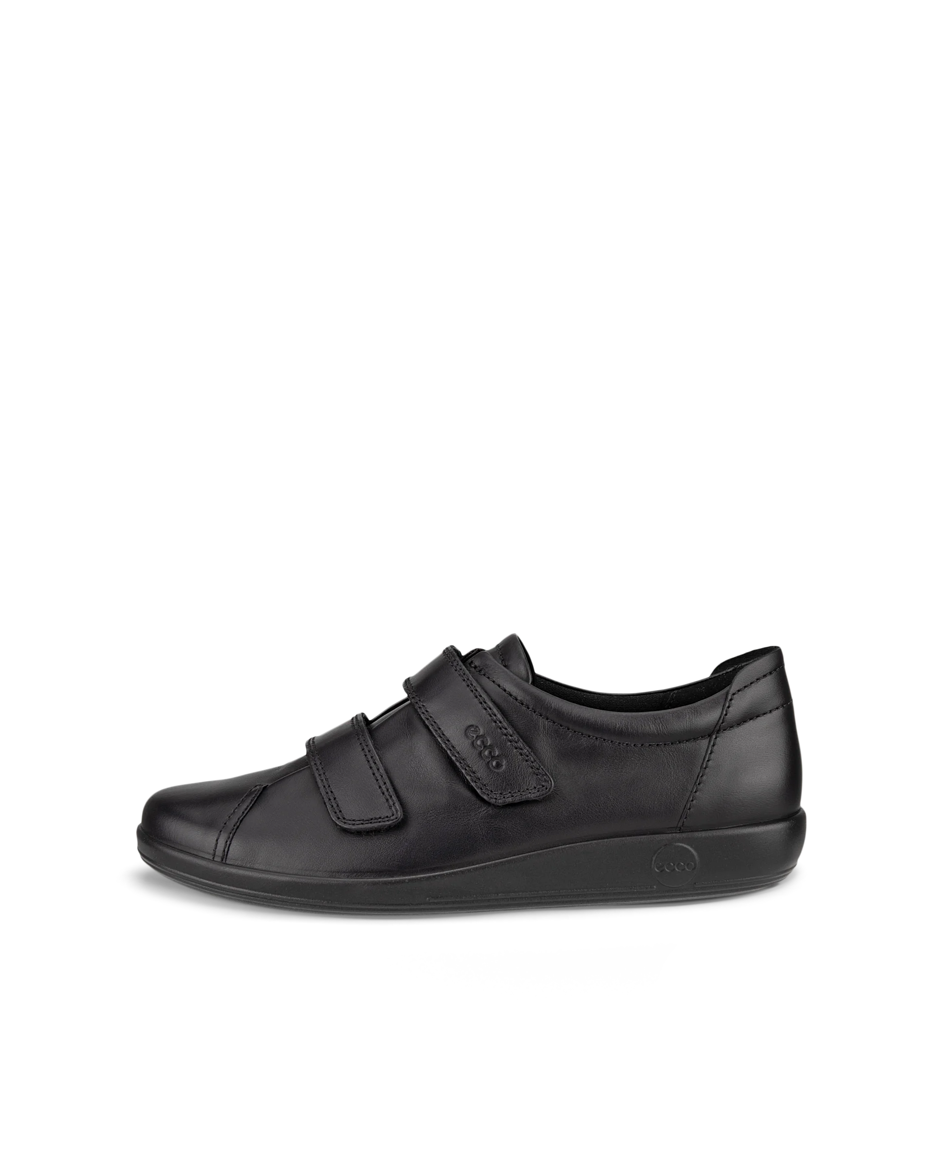 ECCO SOFT 2.0 Damen Ledersneaker Schwarz