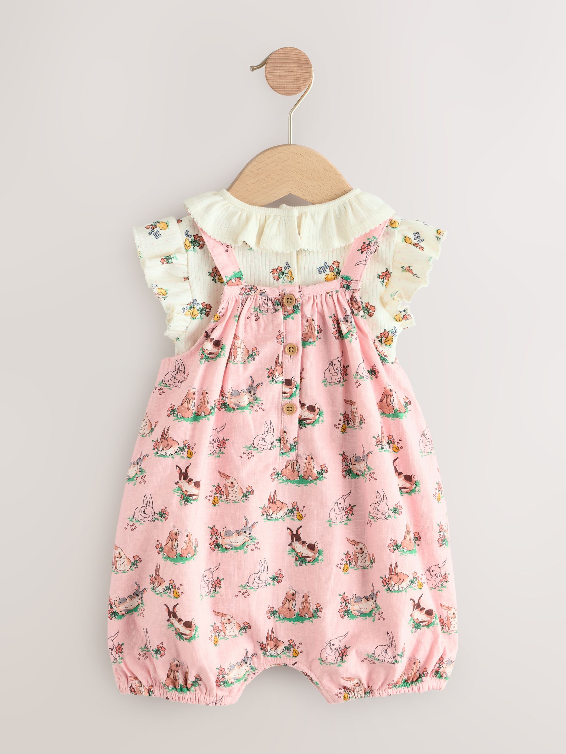 Cath Kidston roze bloemenprint - Babyromper van bedrukte jersey