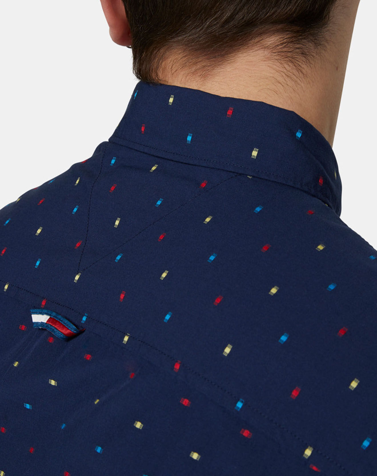 Tommy Jeans Chemise slim à pois bleue