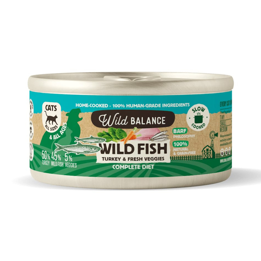 Wild Balance BARF Peixe e Peru em Lata para Gatos
