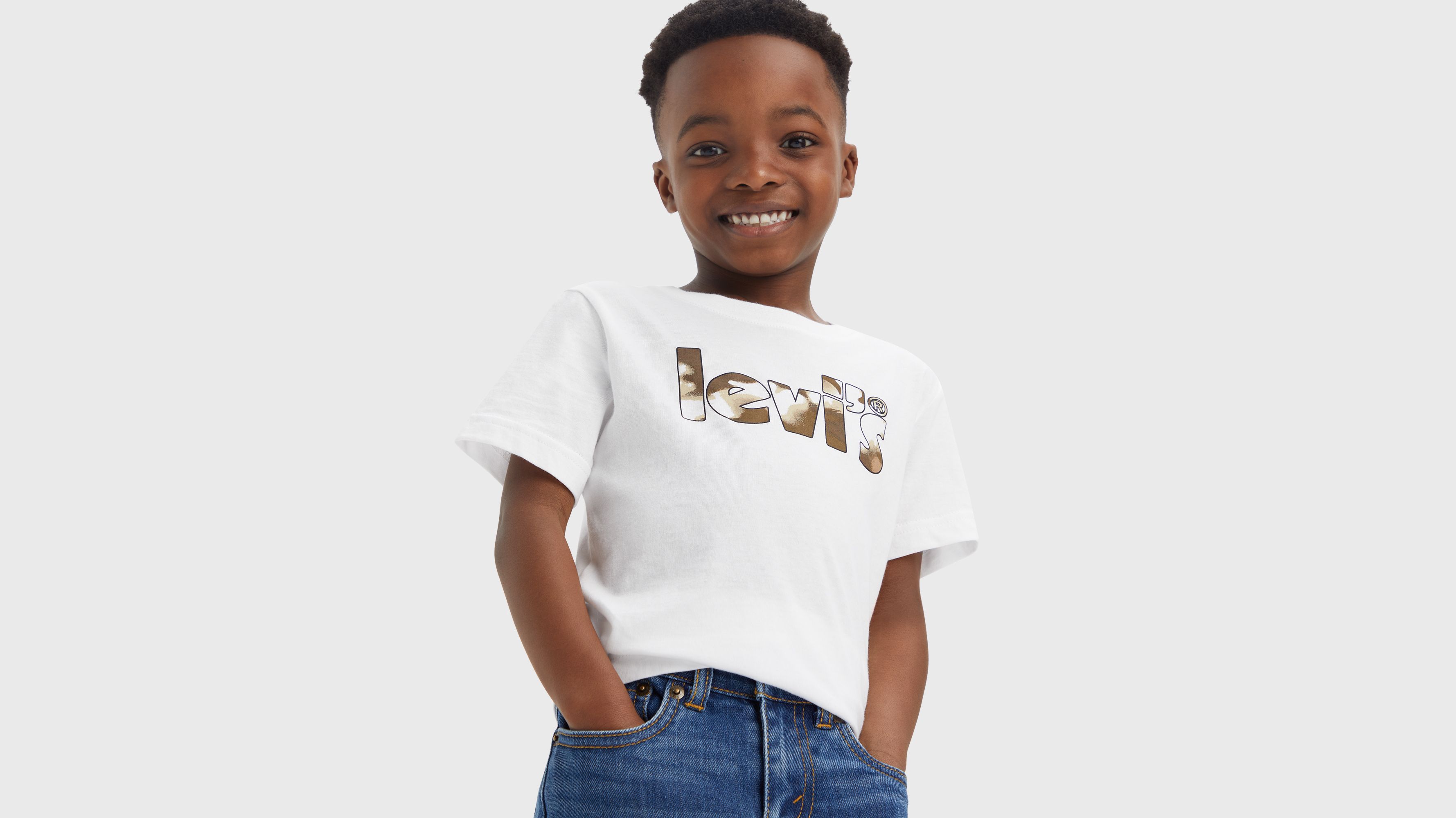 T-shirt camouflage logo poster - Bright White - Blanc
