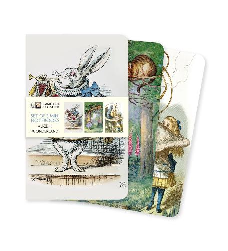 Alice in Wonderland Set of 3 Mini Notebooks - Mini Notebook Collections