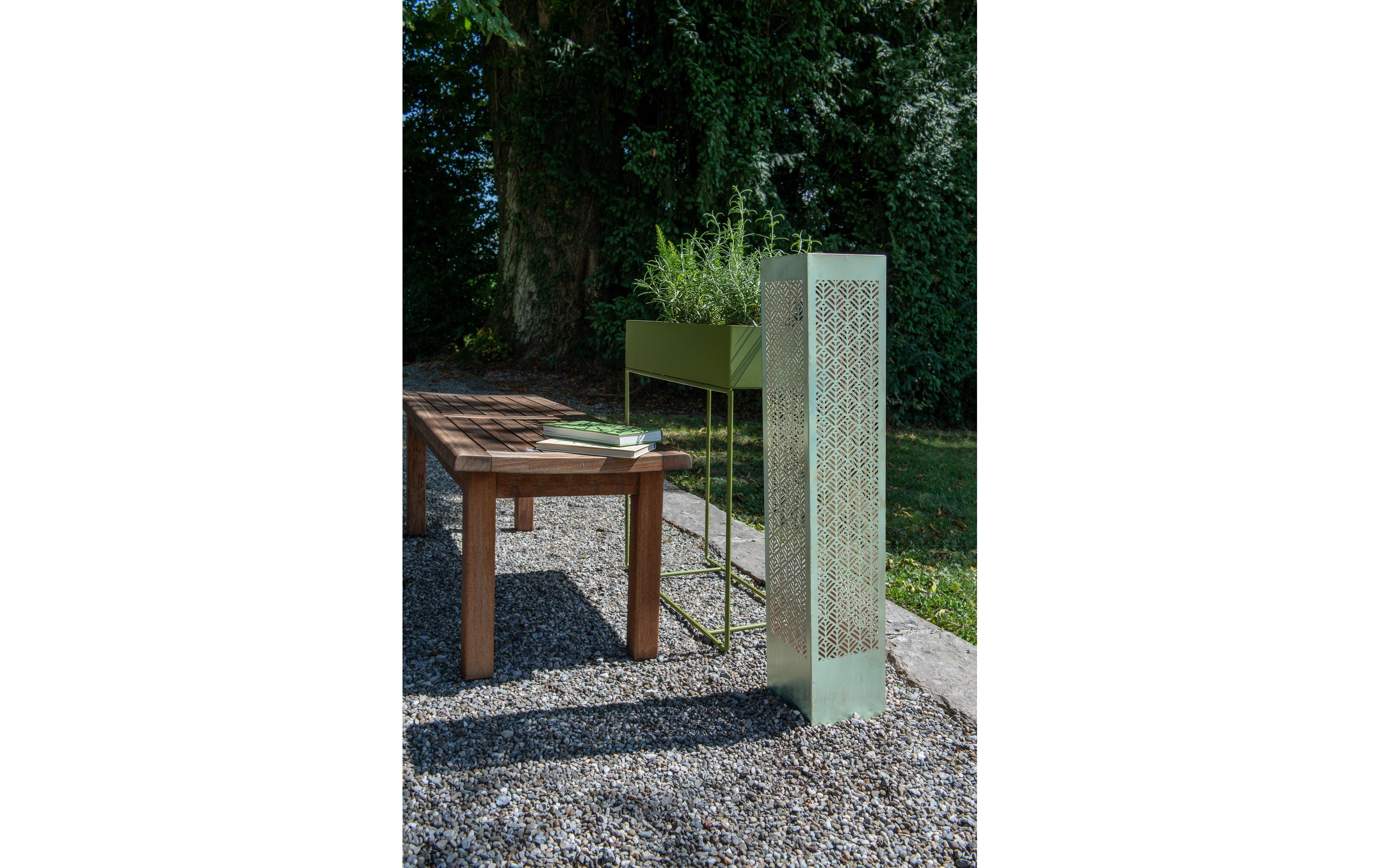 Windlicht Solar Antic Pillar Sofia, 78 cm, AquaSolarleuchte zum Aufstellen