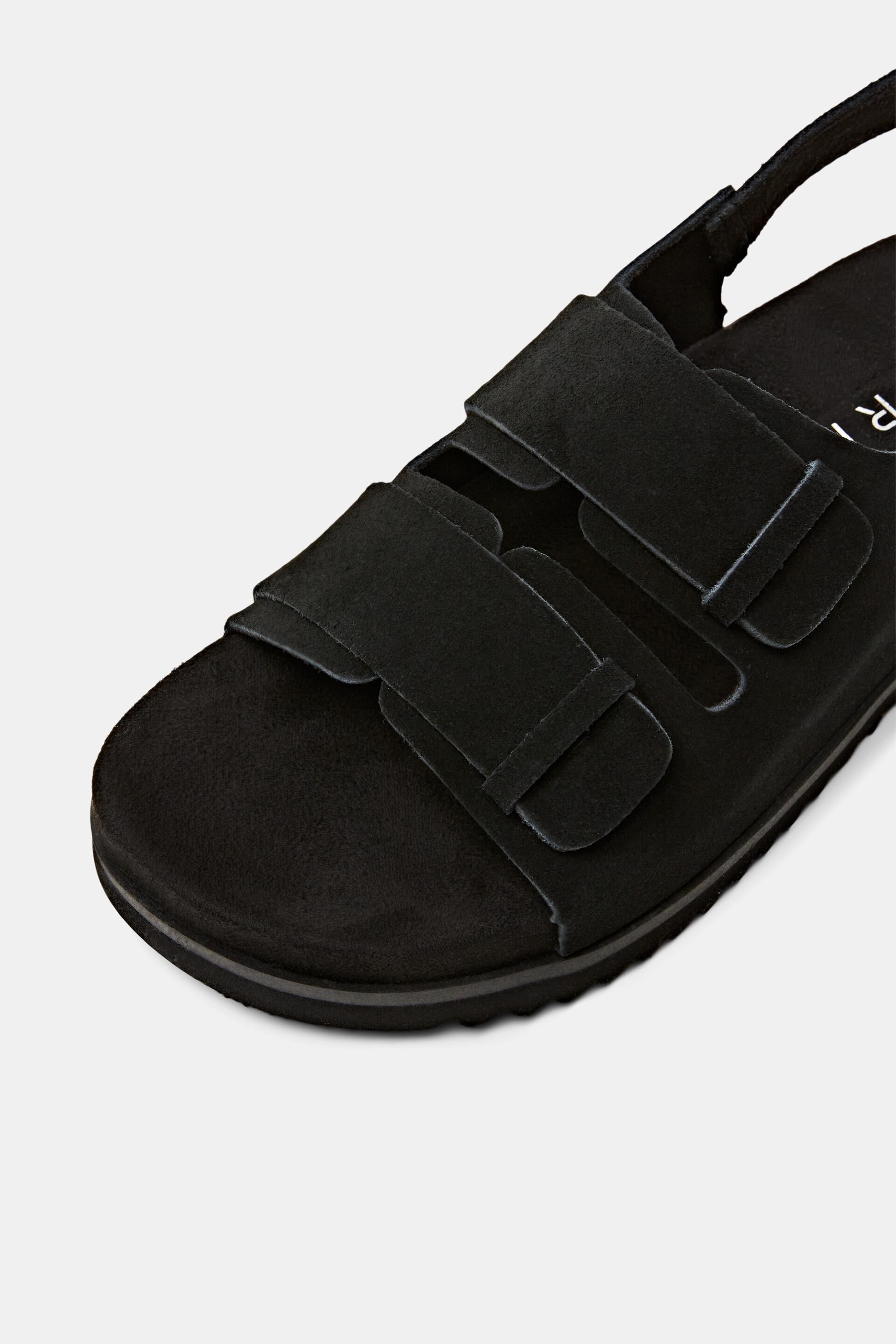 Sandales en cuir suédé