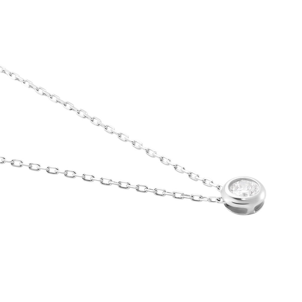 Collier Agota Or Blanc Diamant