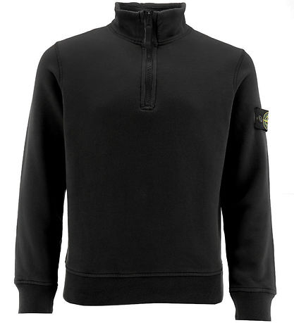 Stone Island Sweatshirt m. Reißverschluss - Schwarz