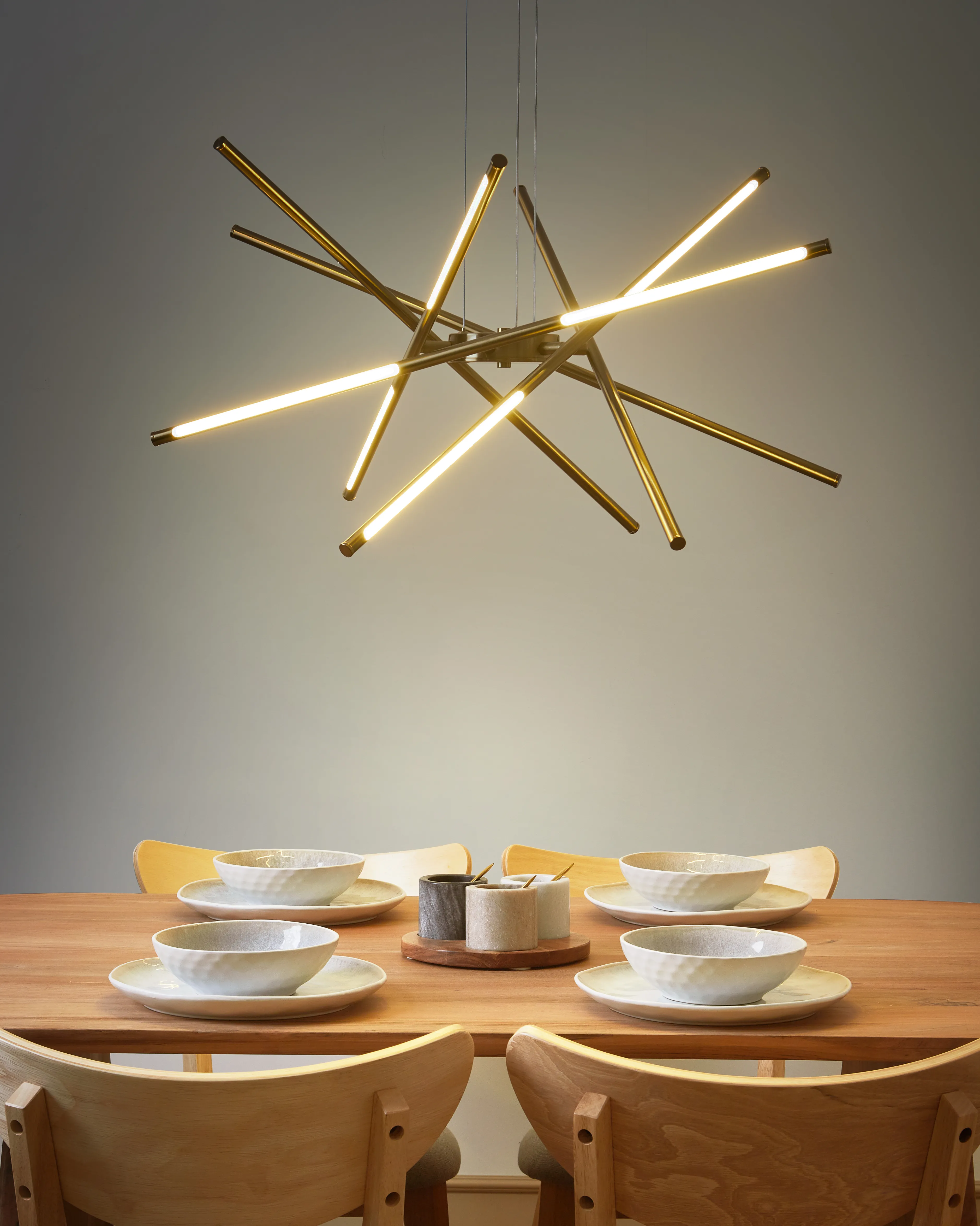 LED hanglamp PALUN met dimmer Metaal Goud