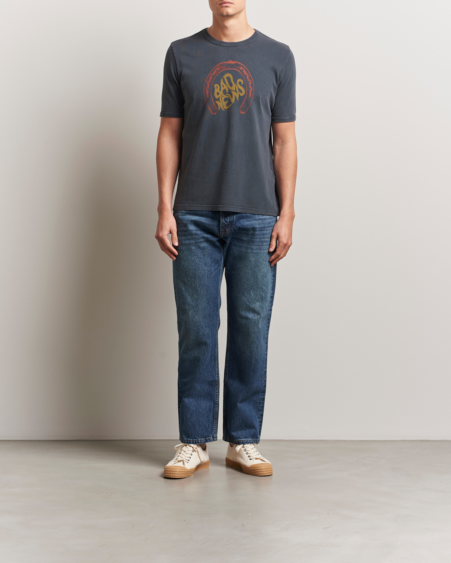 Nudie Jeans Ricky Bad News T-Shirt Antracite