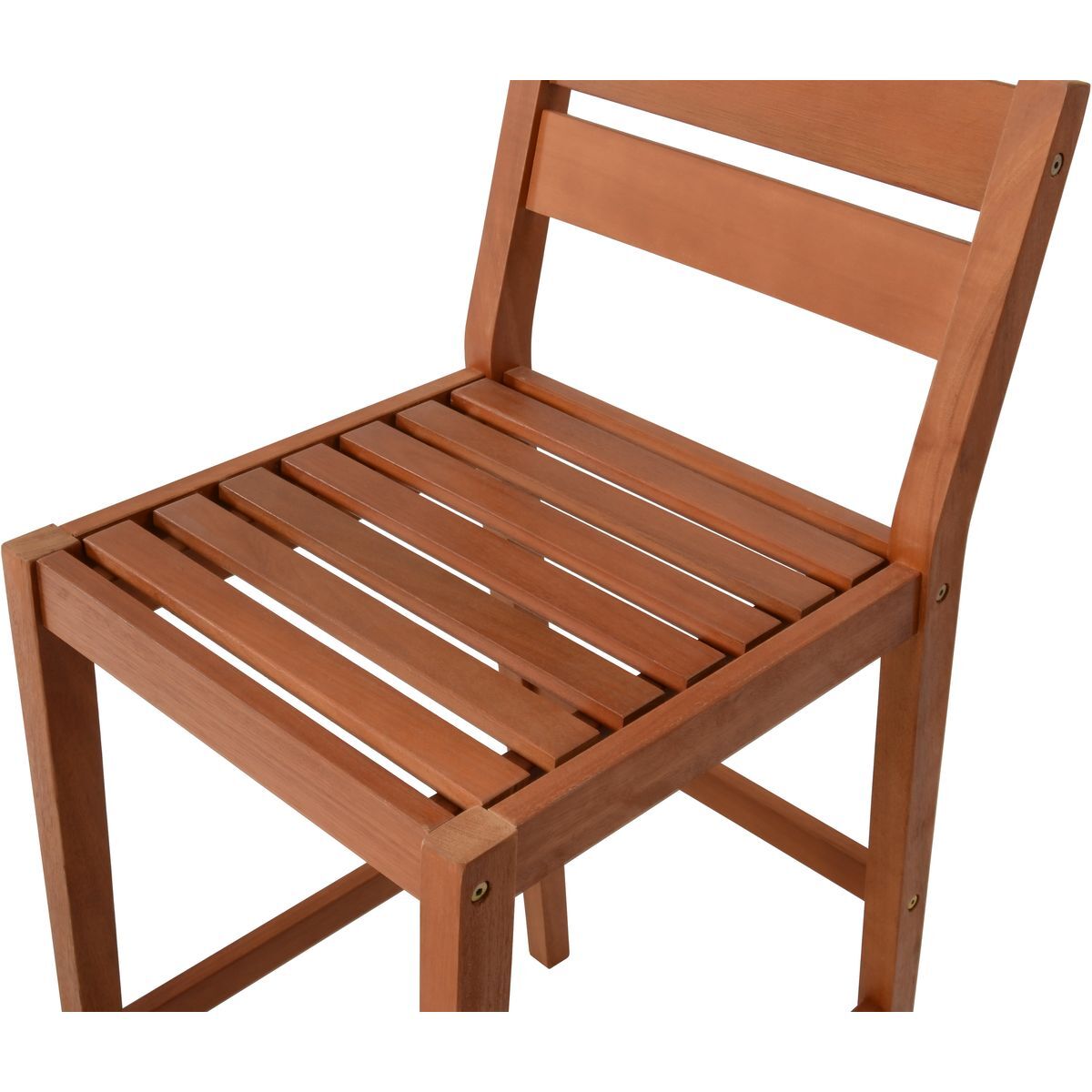 Barset MAINE - braun - Eukalyptus massiv - mit Sitzkissen