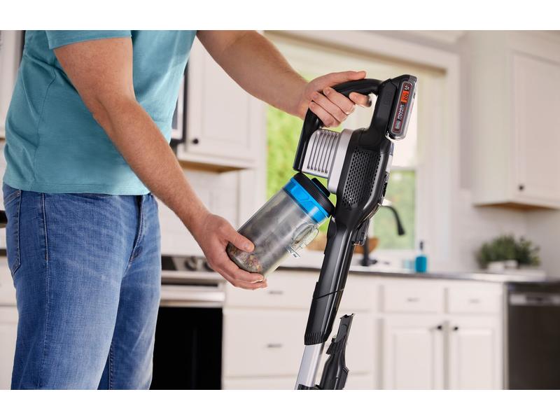 BLACK DECKER Akku-Hand- und Stielsauger BHFEB520D1 Grau/Sch Kabelloser Staubsauger mit Lichtstrahl-Stauberkennung
