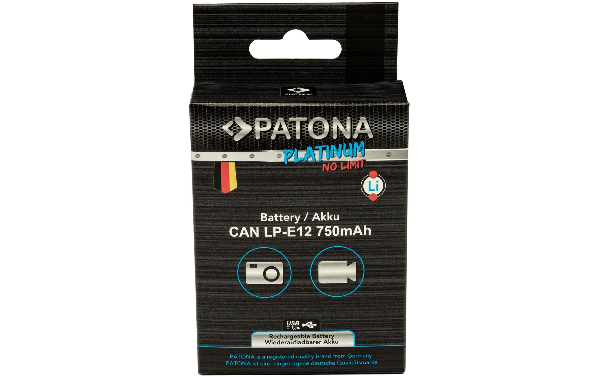 Platinum Akku für Canon LP-E12 EOS 100DPlatinum Batteriesatz für Canon
