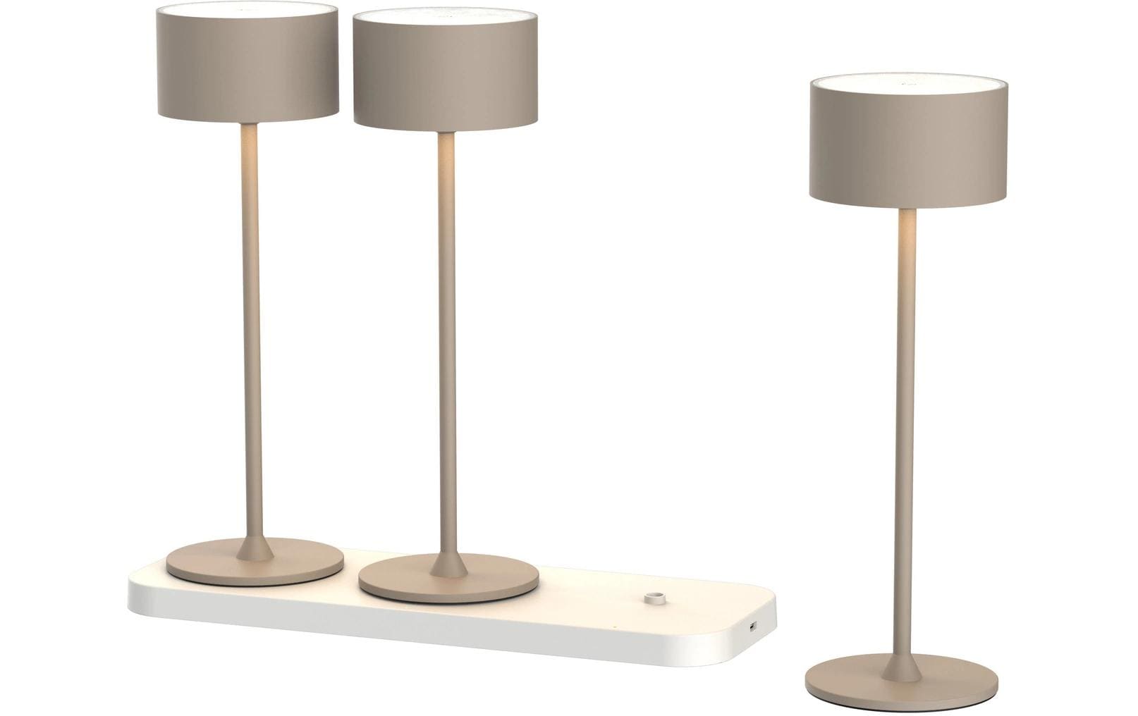 Tavolo 3er Set, Sand<br>Akku-Tischleuchte 3er-Set mit Ladestation