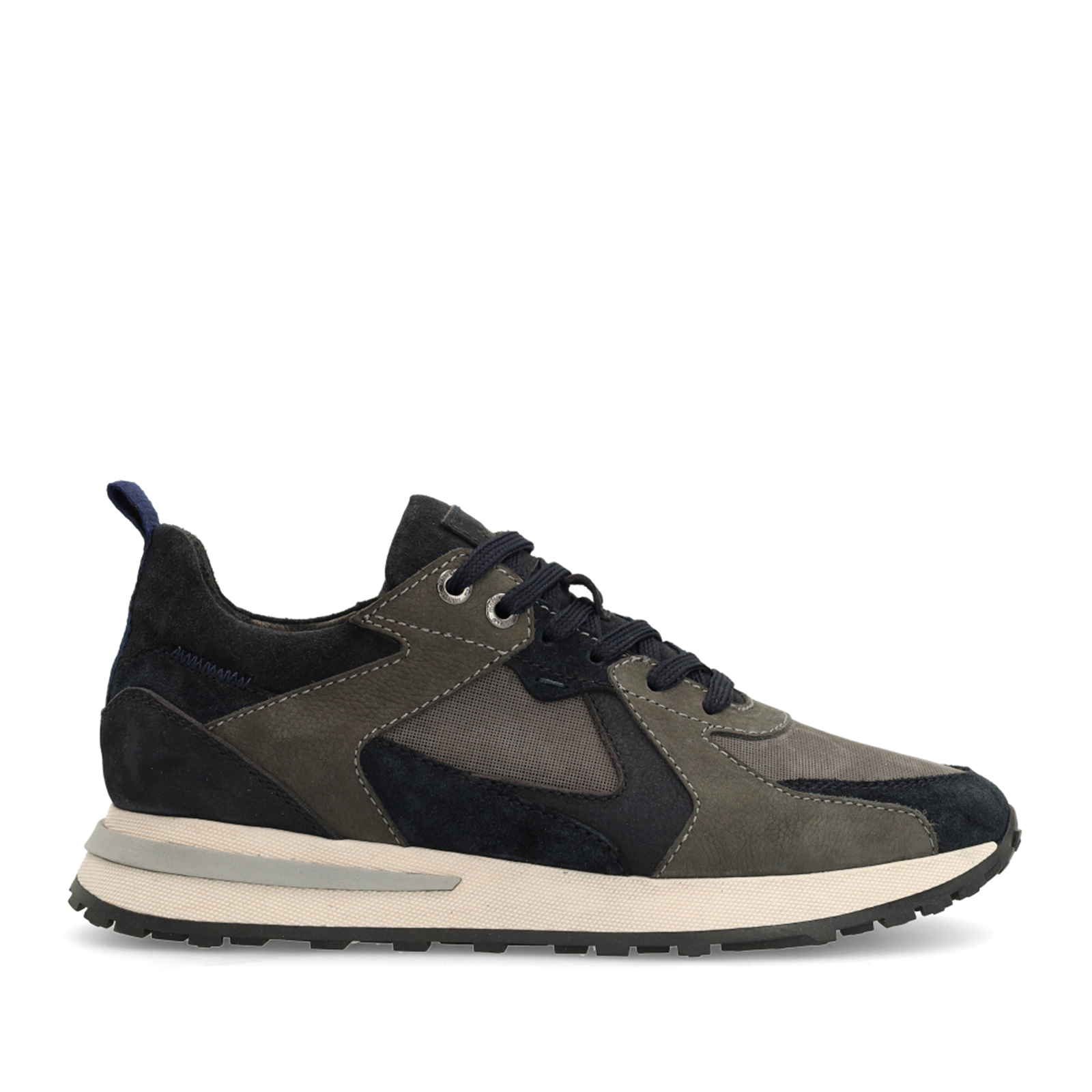 Donkerblauwe nubuck sneakers