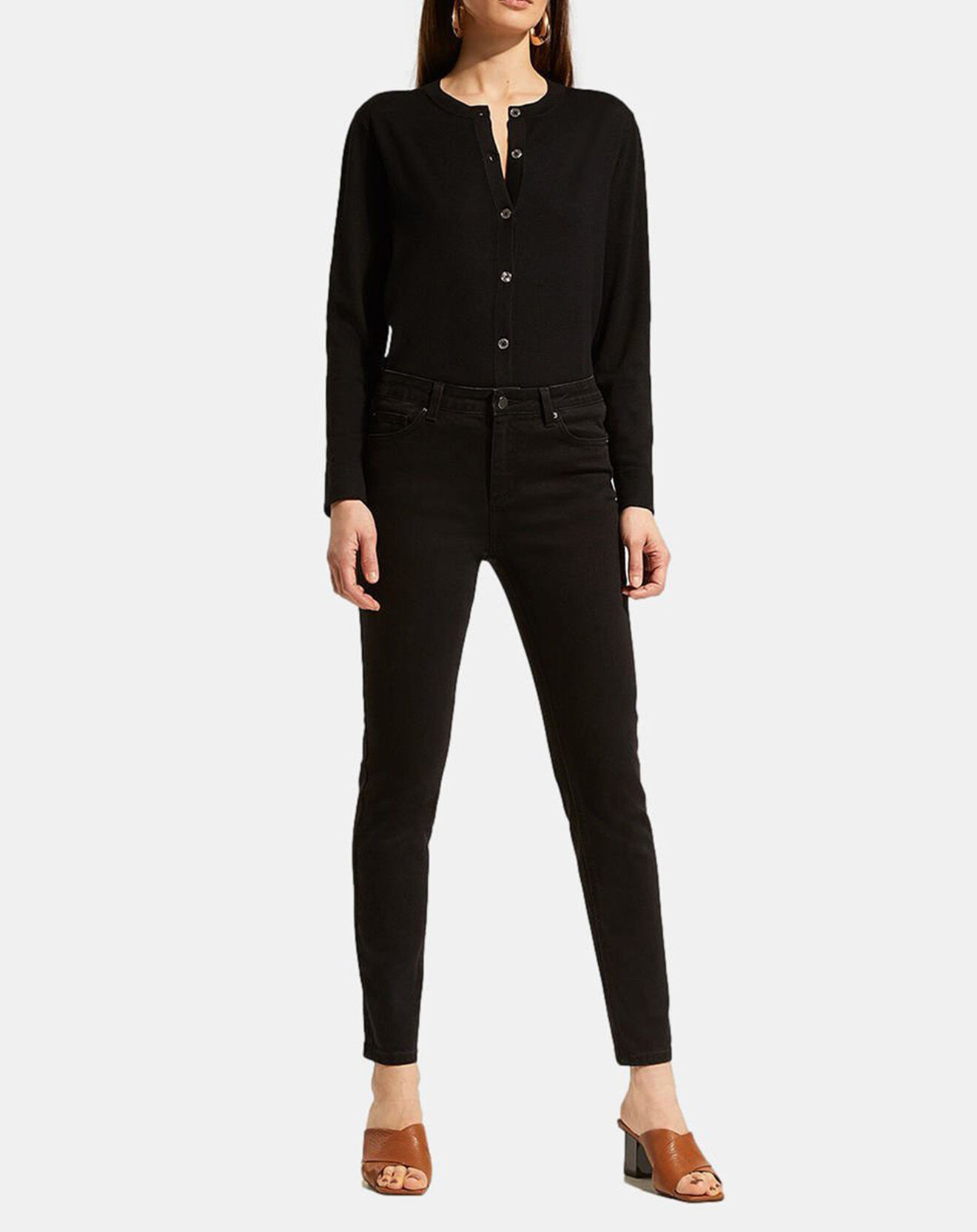 Galeries Lafayette Jean en Coton Bio Lslim noir