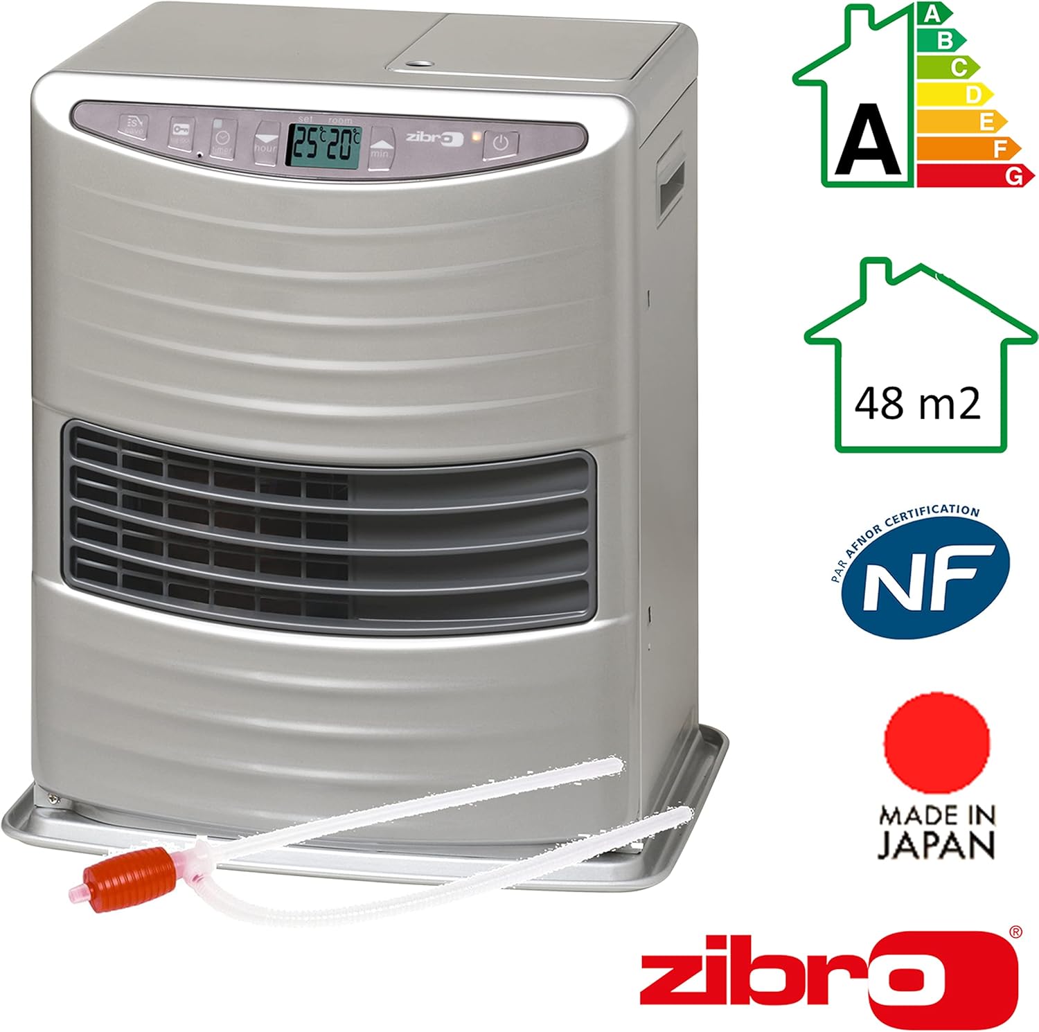 ZIBRO LC-300, Tragbarer elektronischer Kaminofen, japanische Spitzenleistung, heizt bis zu 48 Quadratmeter, keine Installation erforderlich, Leistung 3000 W
