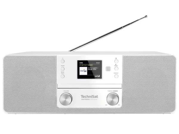 TechniSat DigitRadio 370 CD BT - Audiosystem - 2 x 5 Watt - hvid