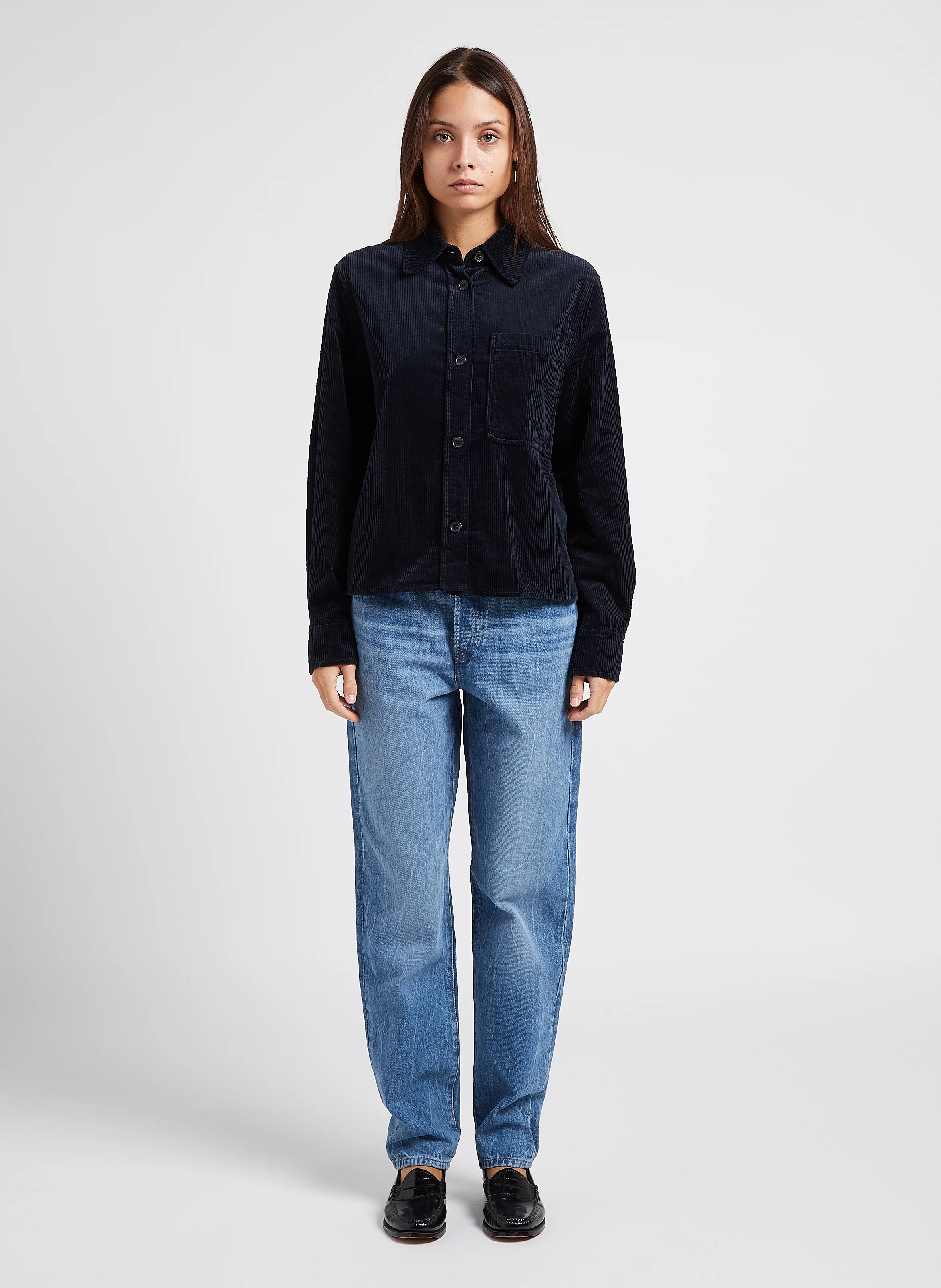 501 81 - Jean boyfriend taille haute en coton| Jean Délavé