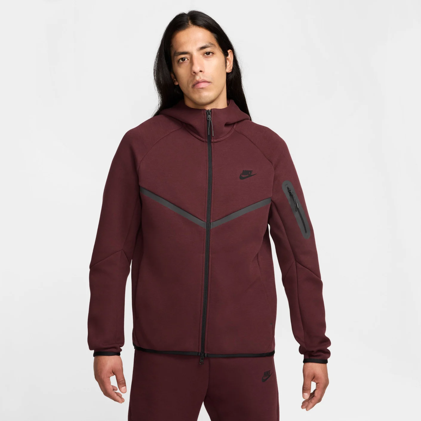 Nike Tech Fleece Sportswear Trainingspak Bordeauxrood Zwart