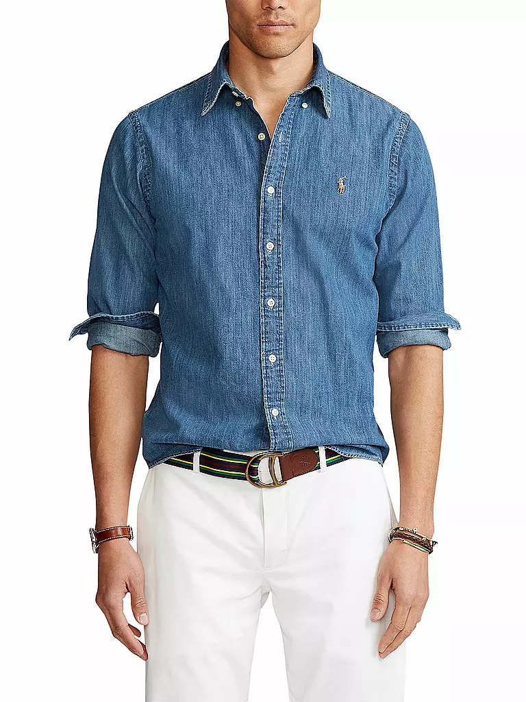 POLO RALPH LAUREN Hemd Custom Fit blau