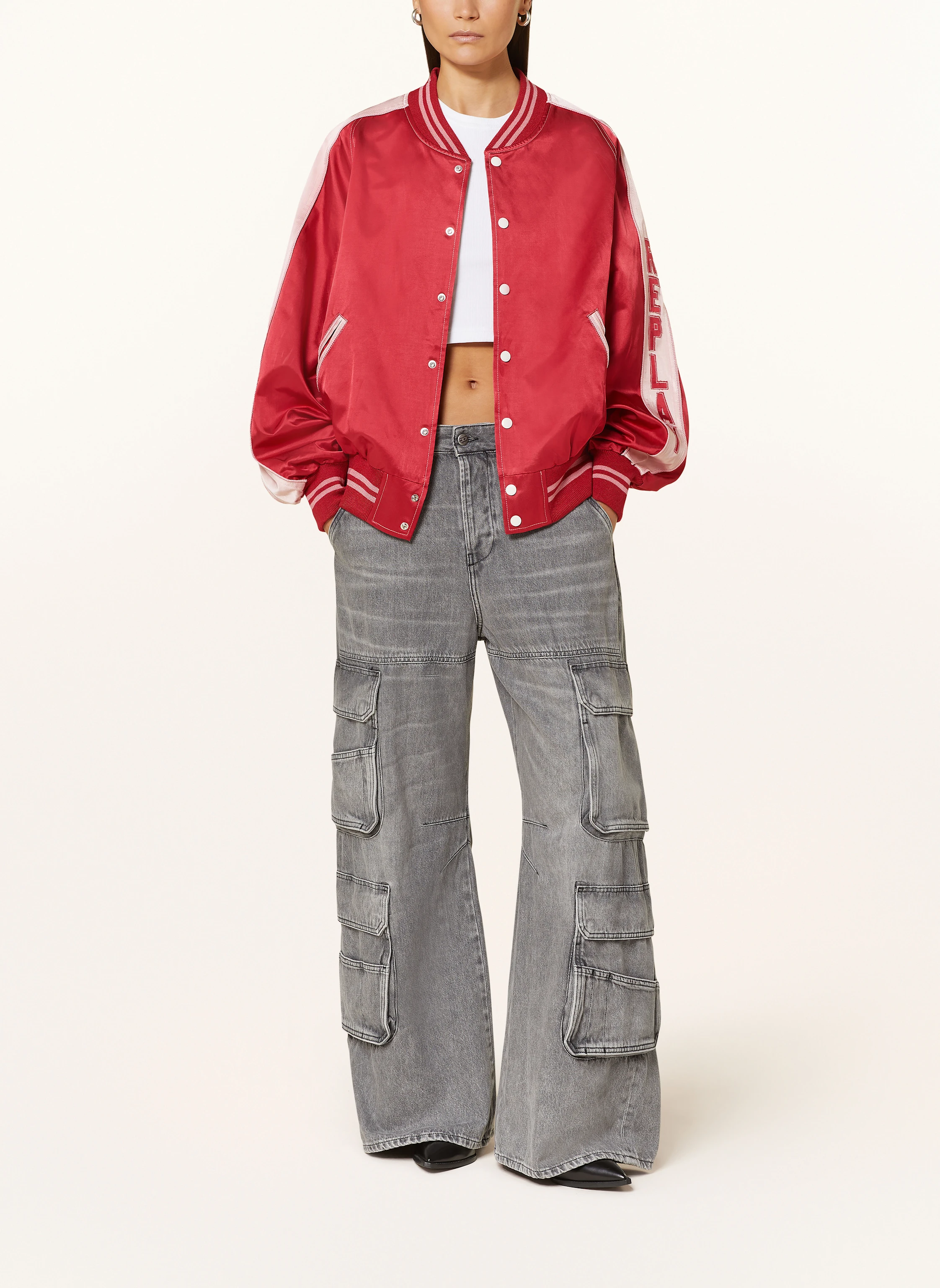 REPLAY Satinblouson mit Galonstreifen