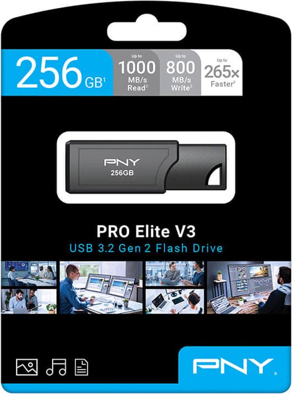 PNY PRO Elite V3 USB 3.2 Gen2 flashdrev 256 GB