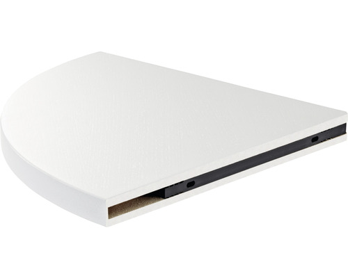 Hoekplaat design 30 cm wit essen