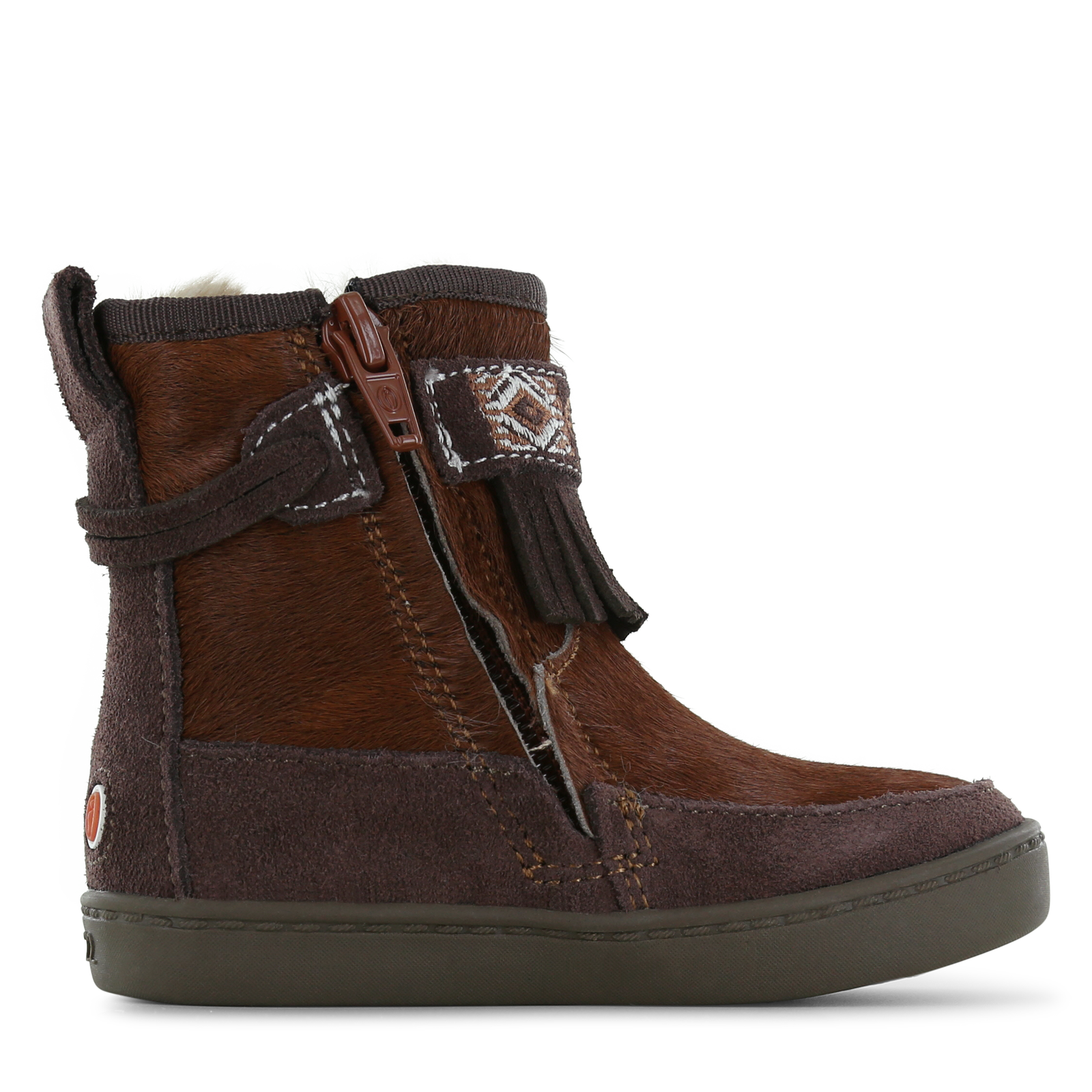 Shoesme cognac laarsje met fluffy voering Ponyhair, Suède | Sale