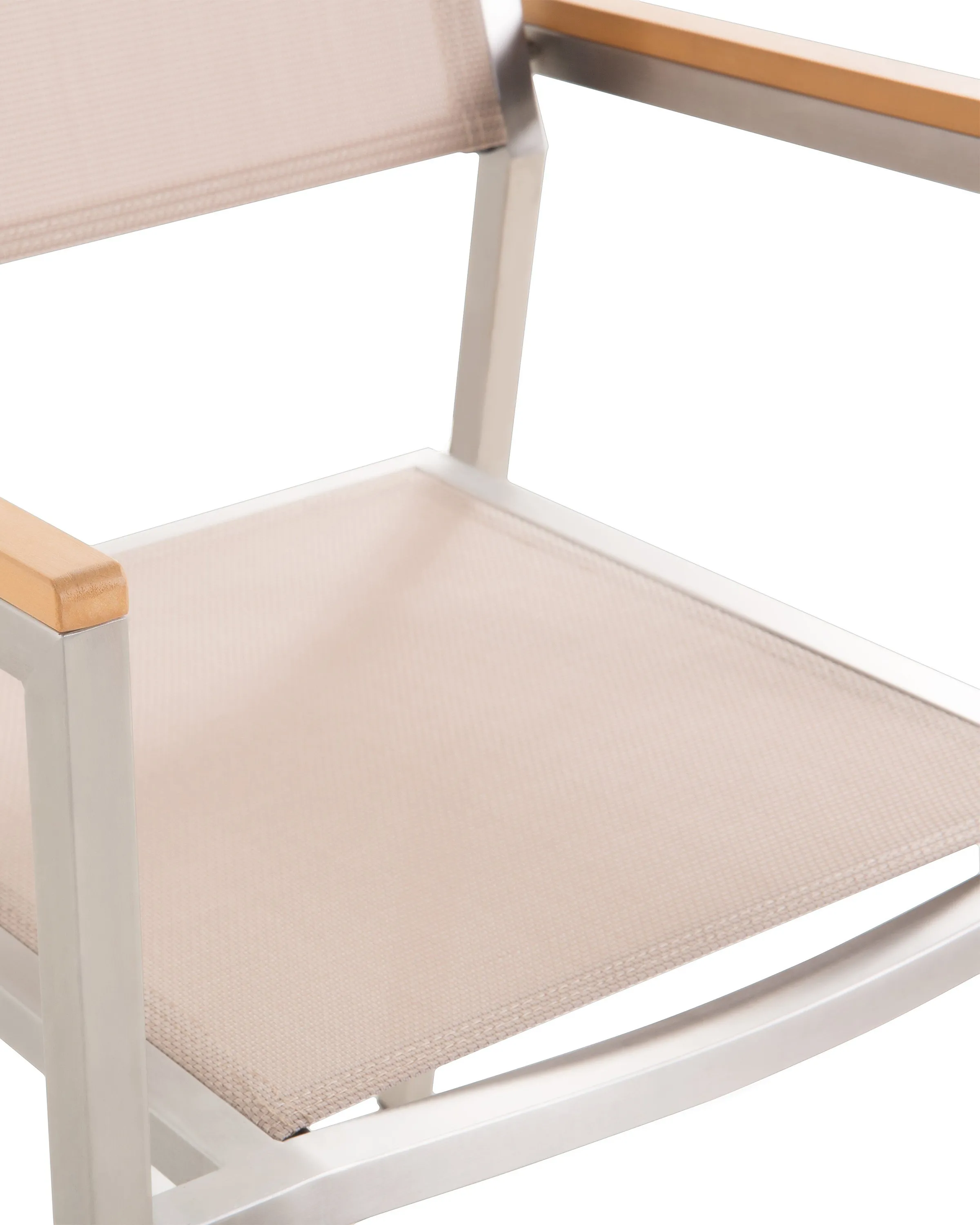 Set van 4 tuinstoelen GROSSETO Roestvrij staal Beige