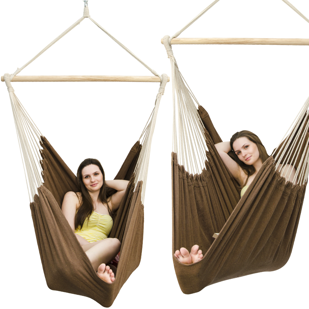 AMANKA 185 x 130 XXL hangstoel - Dark Brown