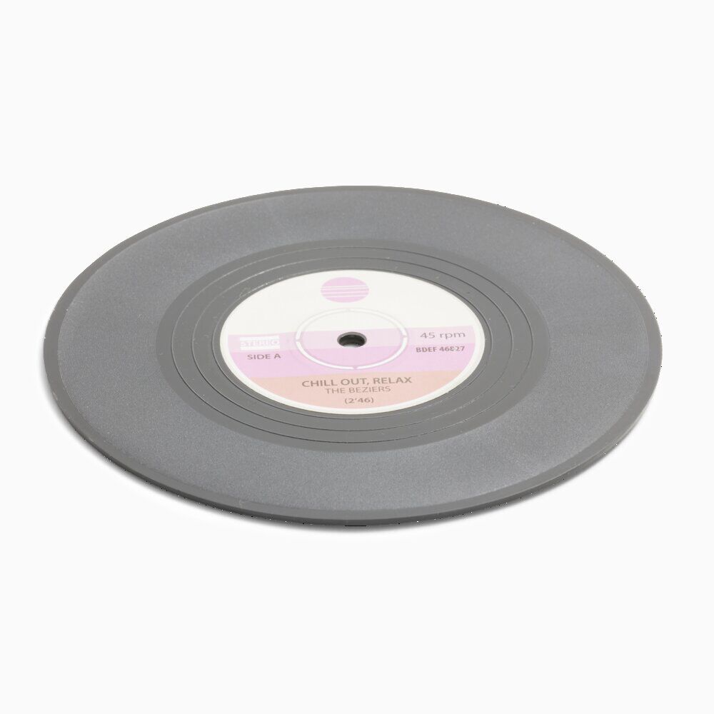 Dessous de verre forme vinyle Ø10,5cm 4 pièces