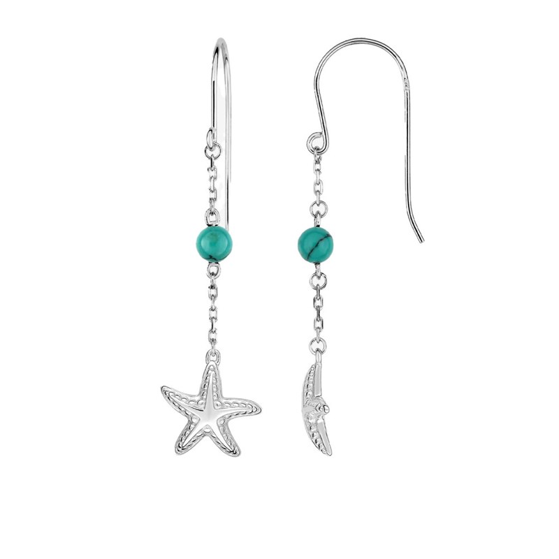 Boucles d'oreilles Femme - turquoise - Argent 925