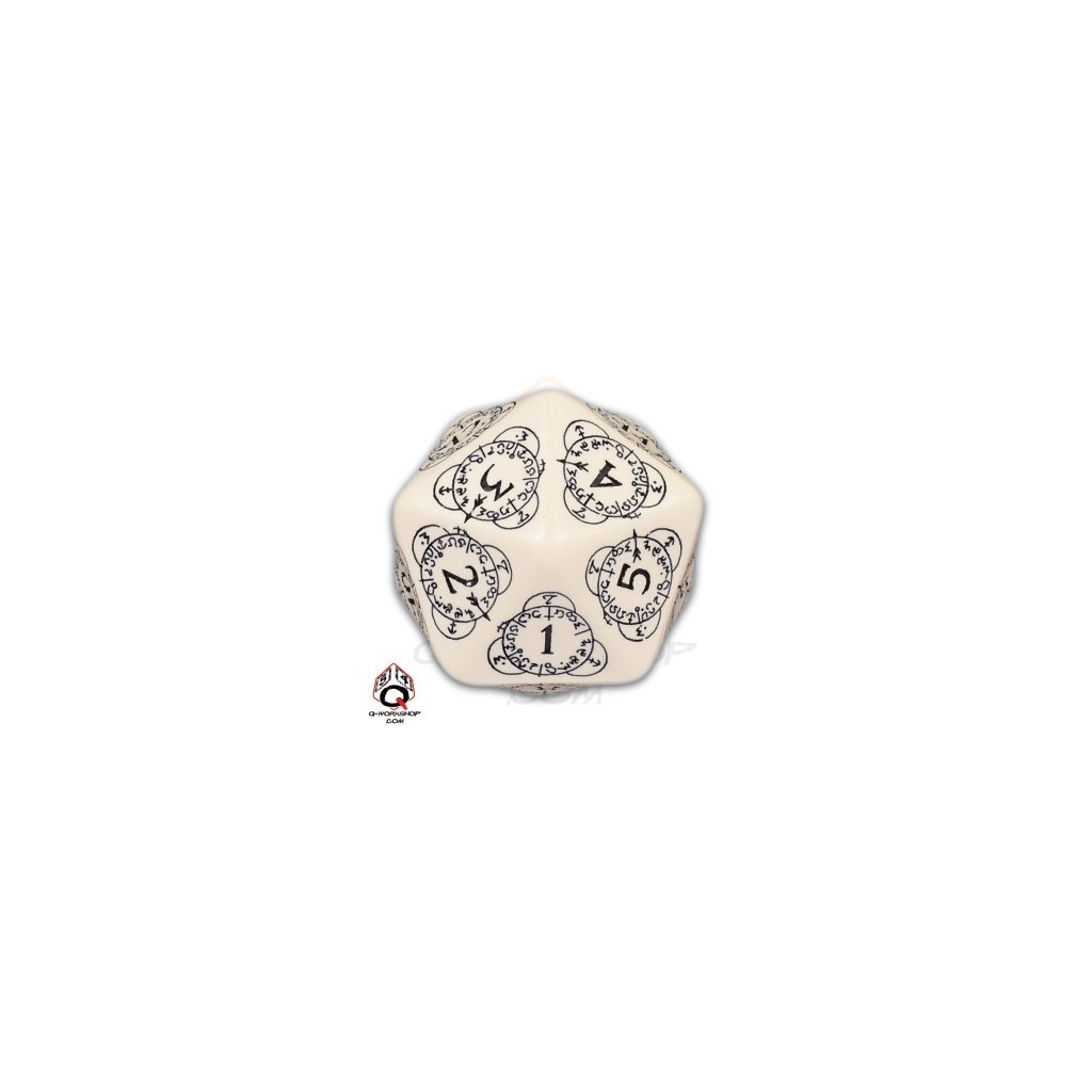 D20 Beige & black Card Game Level Counter