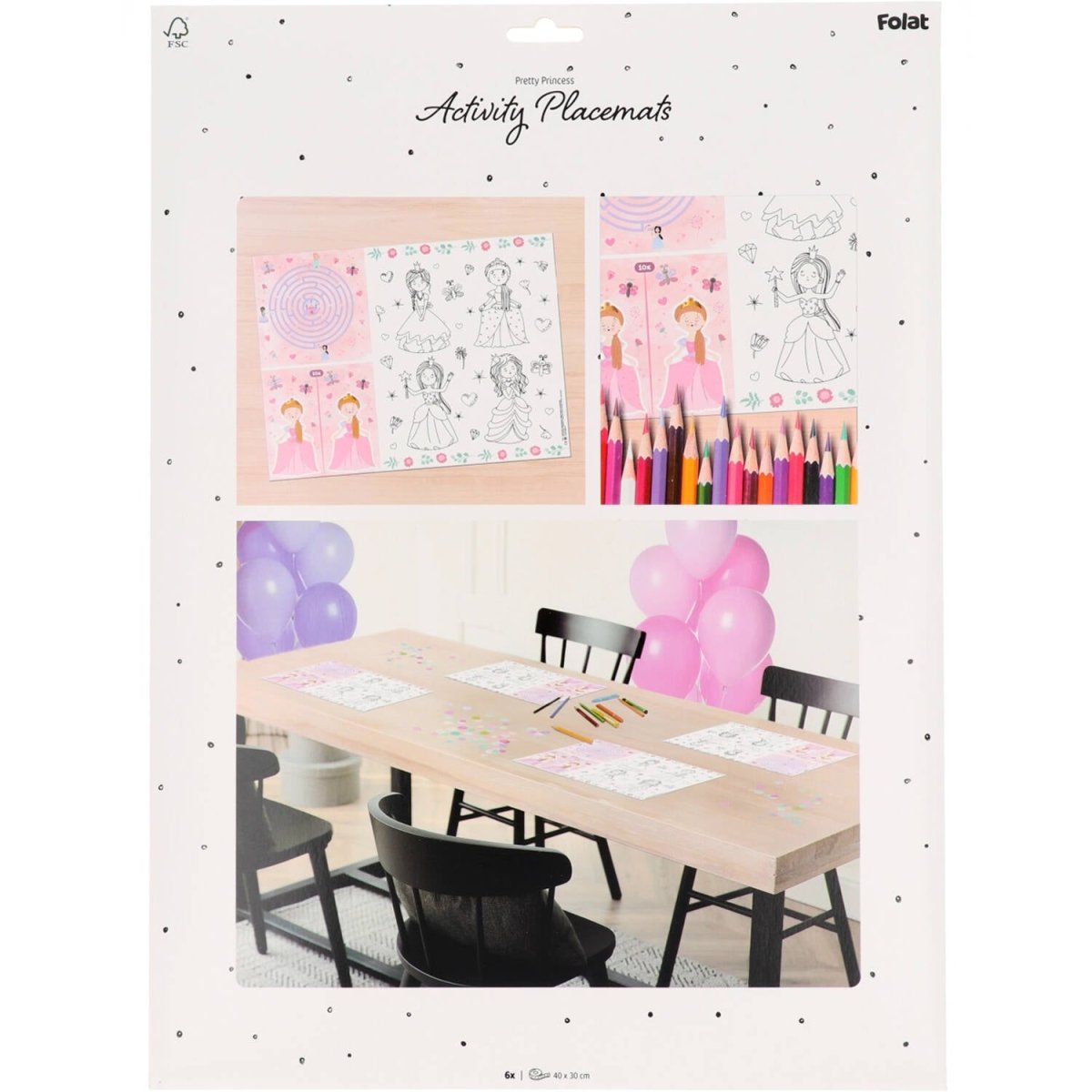 Prinsessen Placemats 40cm 6st