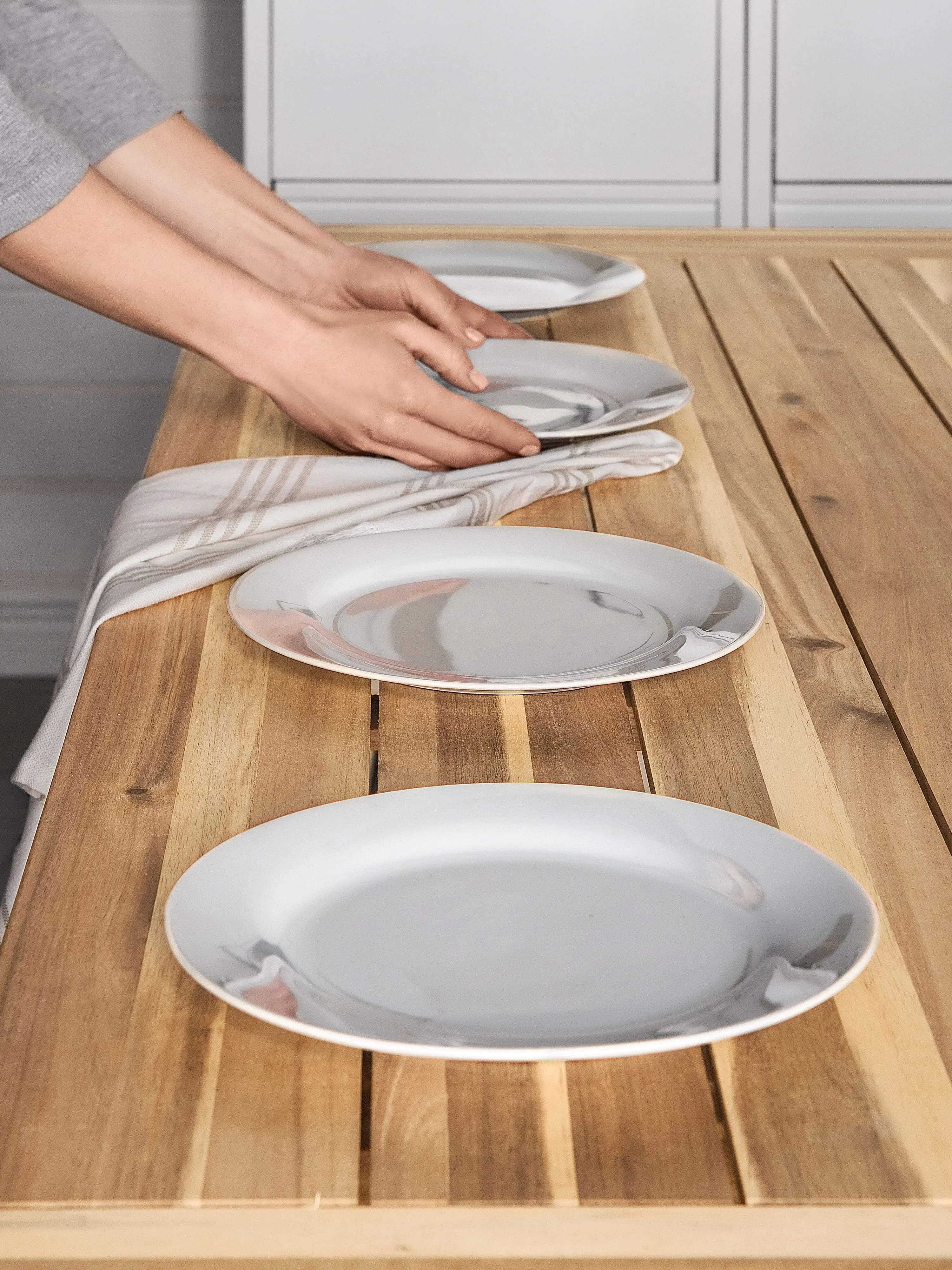 Tuin eettafel SCANIA 170 cm 80 cm Acaciahout Wit
