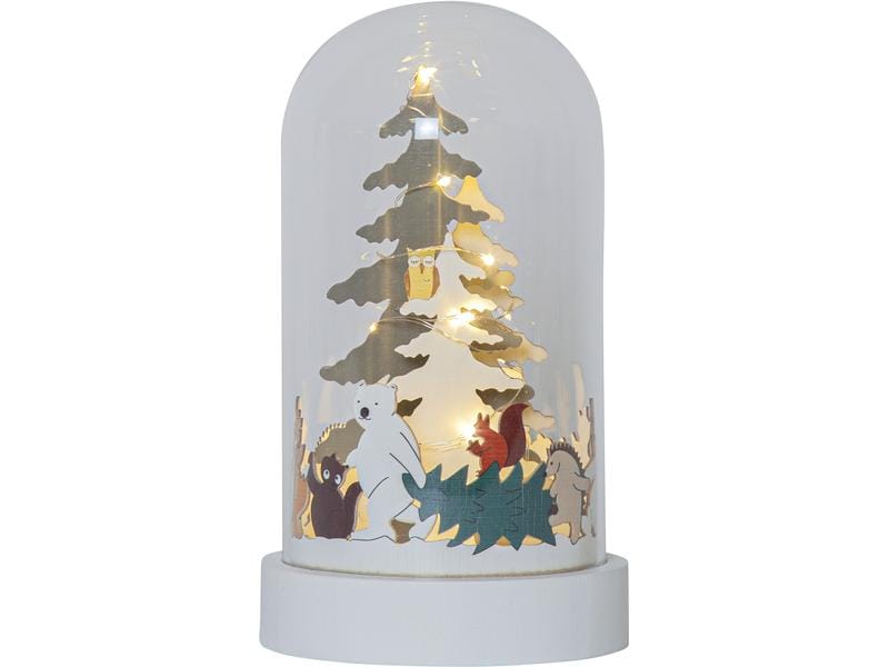 Star Trading Glasdekoration Forest Friends, Ø 11.5 cm LED Tischdekoration