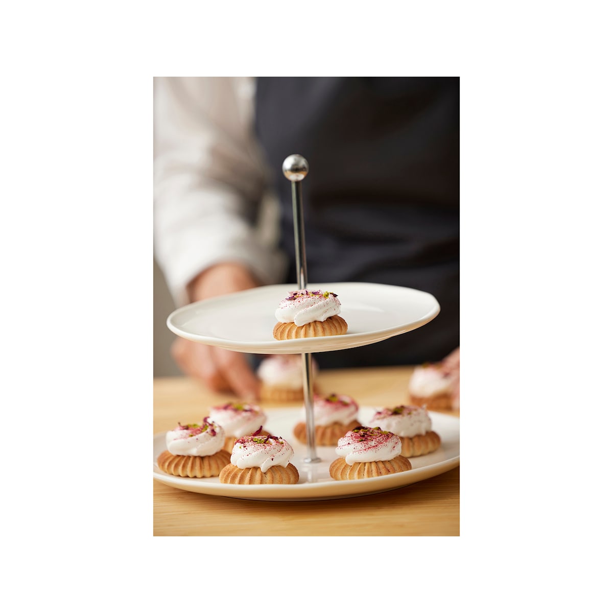 Blomsterbergs Two-tier cake stand Dia. 20 + 27 cm