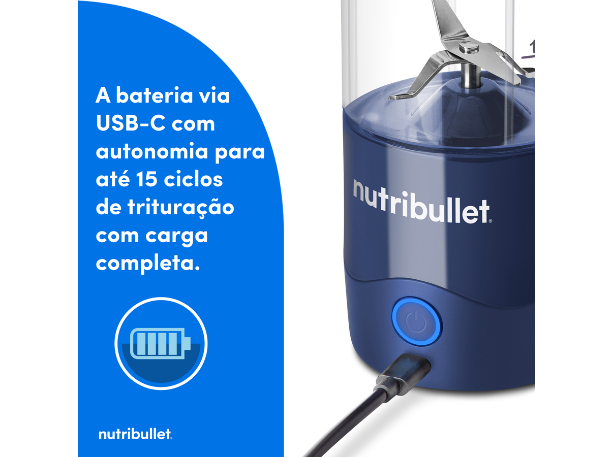 LIQUIDIFICADORA NUTRIBULLET PORTABLE NBP003NBL 475ML
