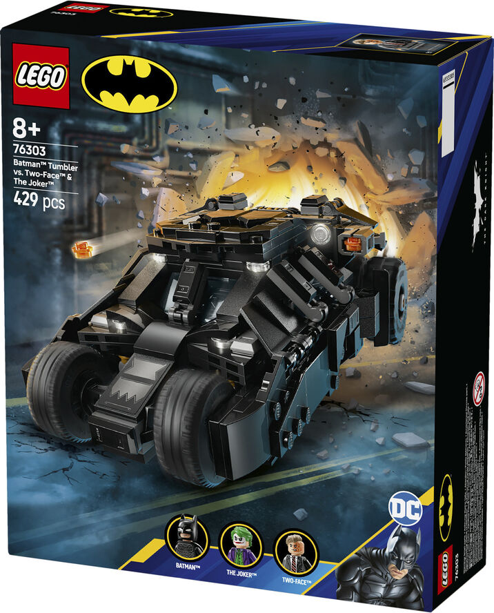 Lego Batmans Tumbler mod Two-Face og Jokeren