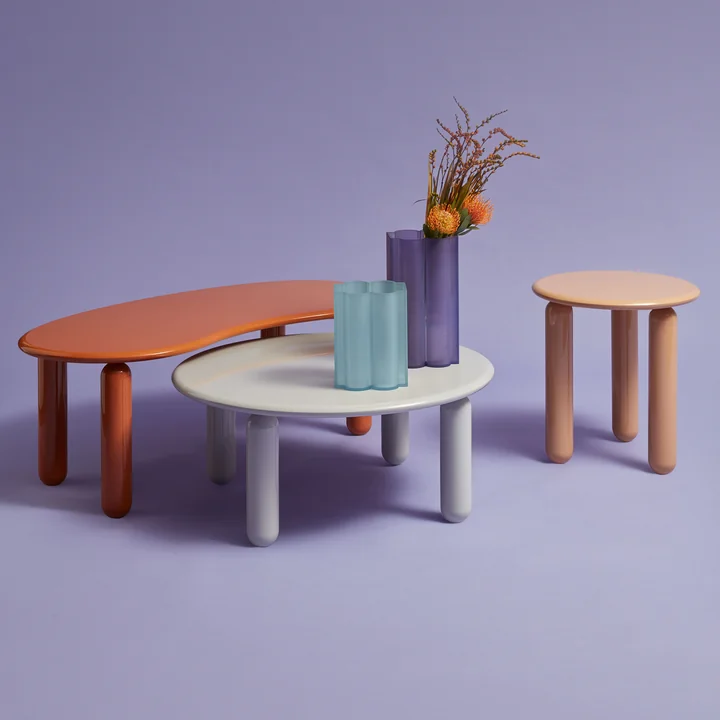 Kartell - Undique Mas Beistelltisch, Ø 48 cm, H 51 cm, grau