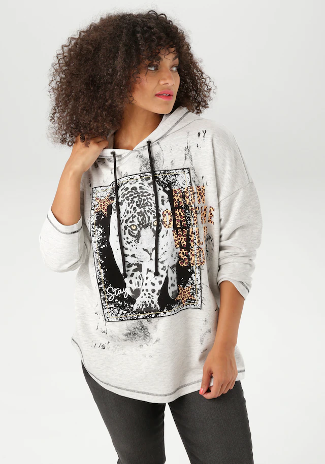 Aniston PLUS Sweatshirt , mit grossem Tigerprint - NEUE KOLLEKTION