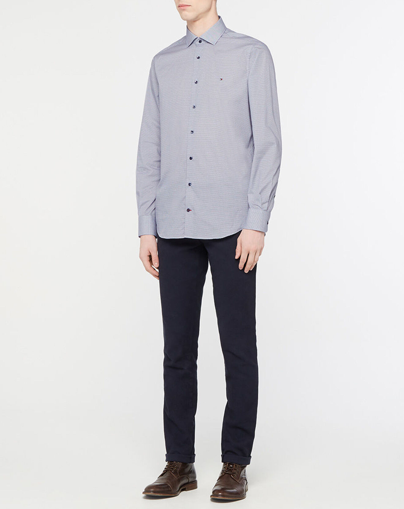 Tommy Hilfiger Chemise Slim imprimé géométrique bleu marine