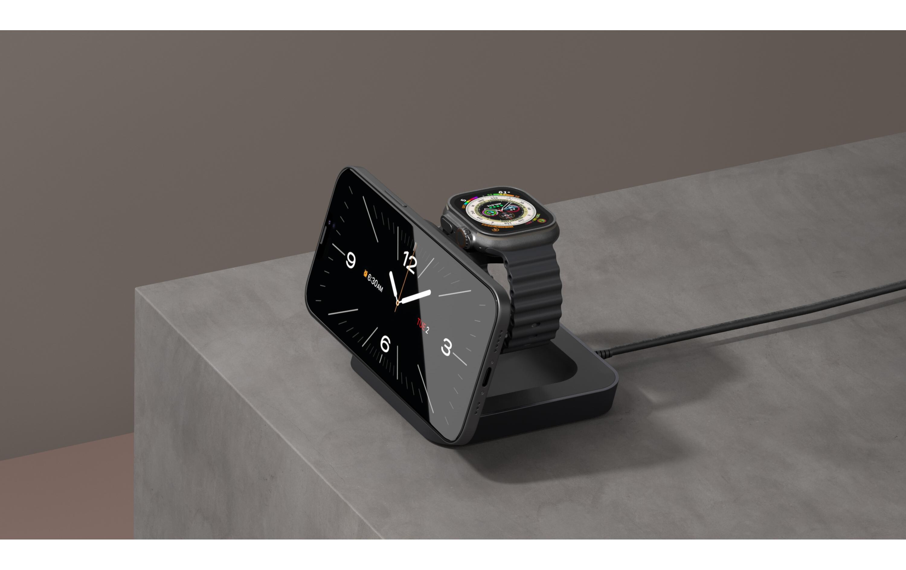 Wireless Charger Nightstand Charger Pro 2<br>Zusammenklappbarer MagSafe Qi2-Wireless-Charger für iPhone und Apple Watch