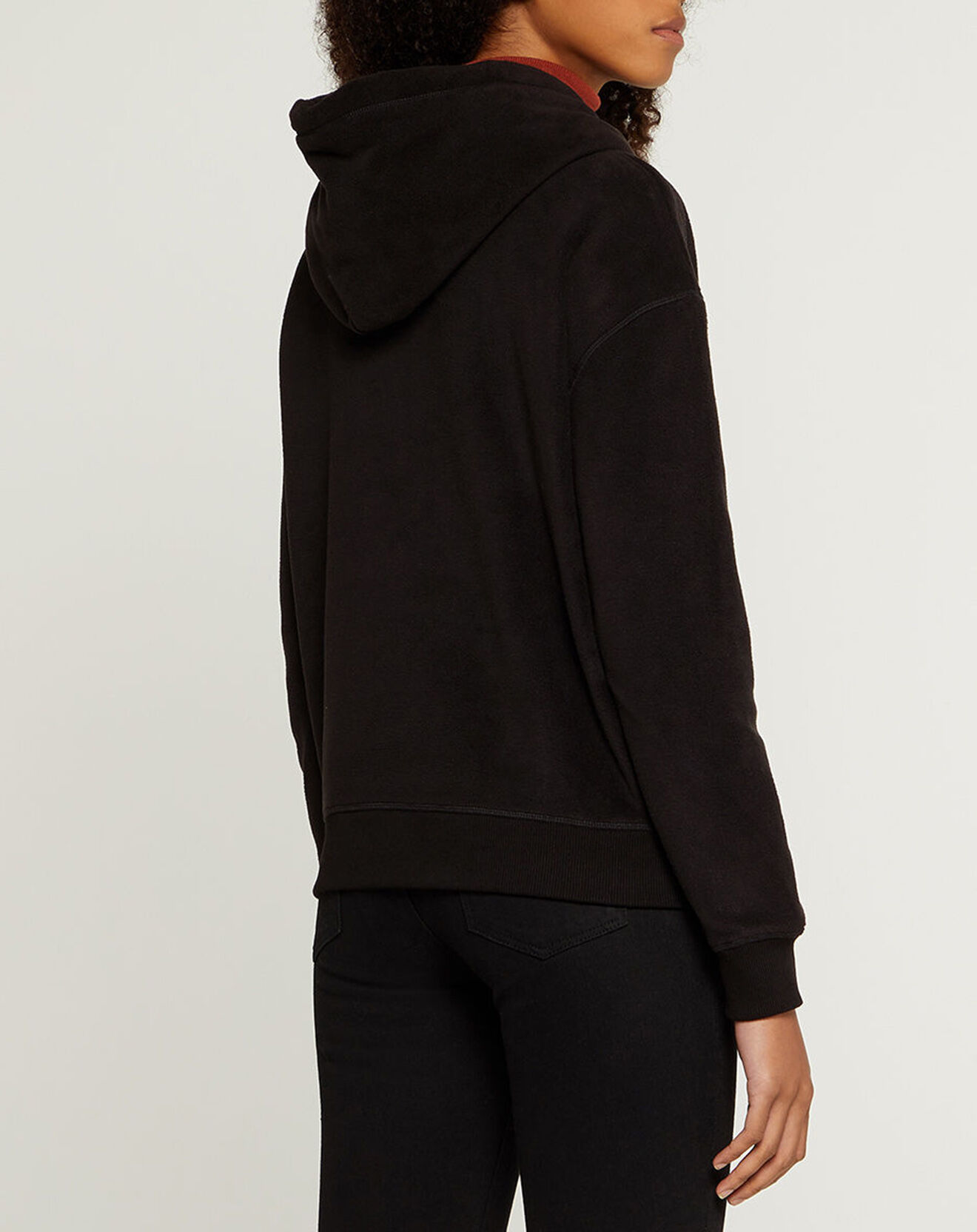 Tommy Jeans Sweat en Polaire Center Badge Fleece noir