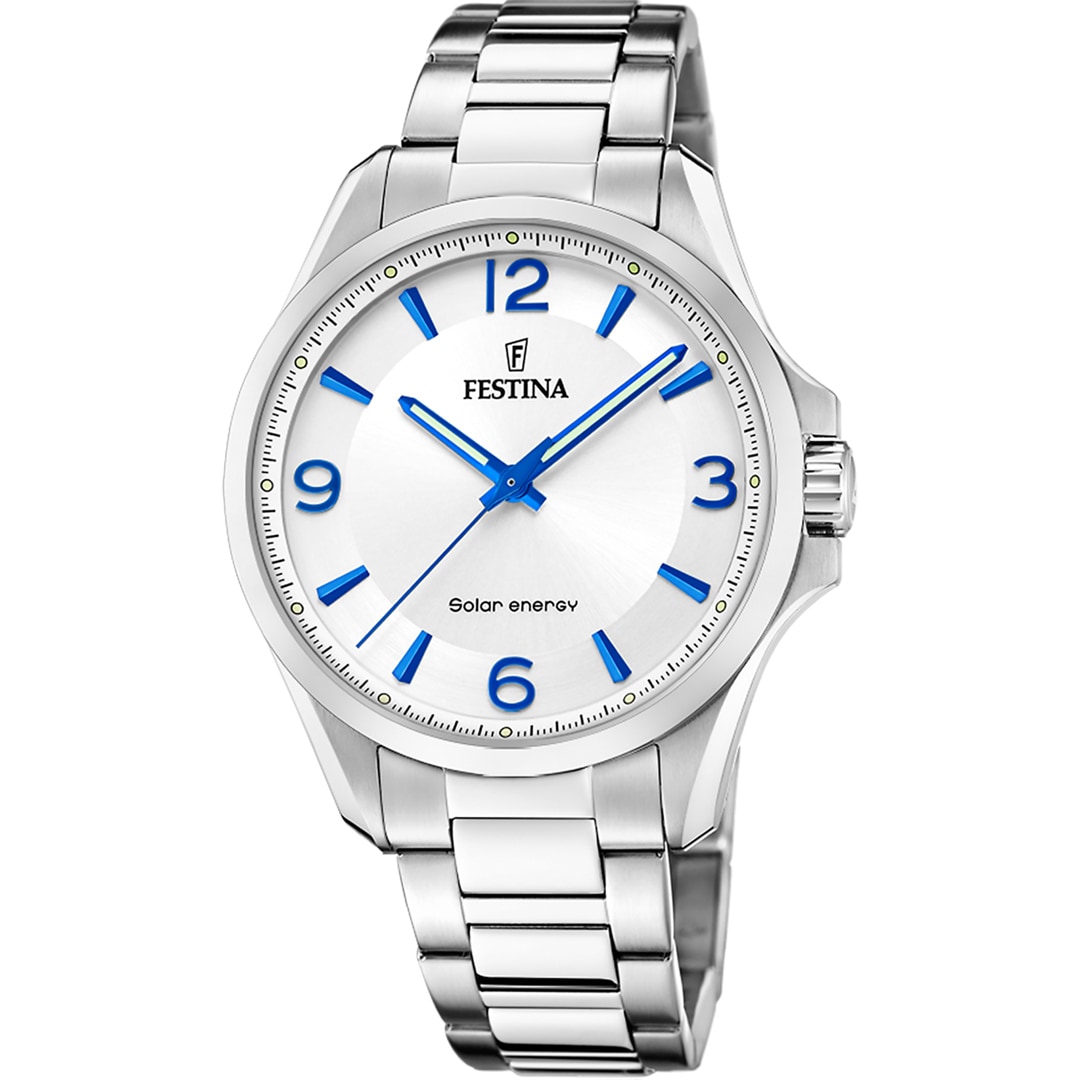 Festina Solar Energy Silbrig 42mm