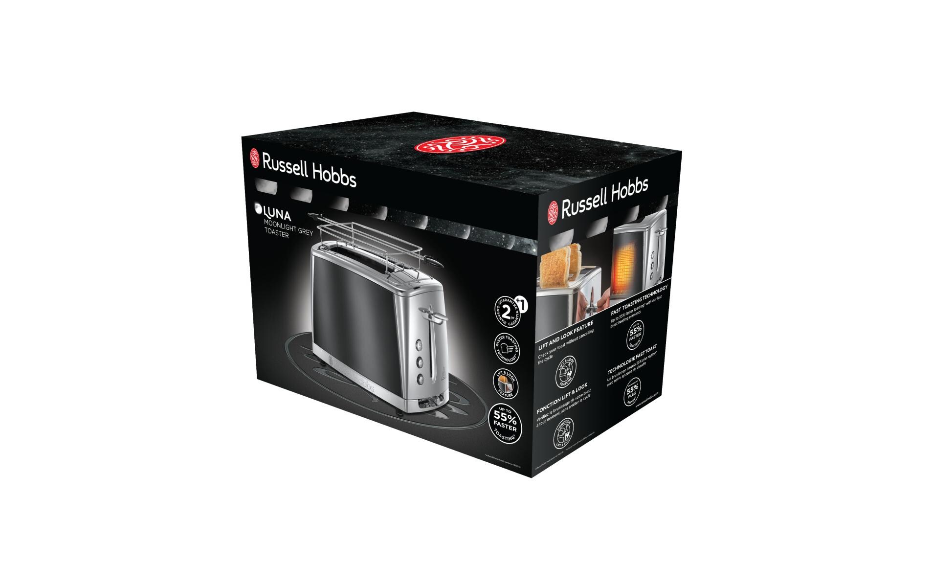 Toaster Luna Moonlight Grey2-Scheiben-Toaster