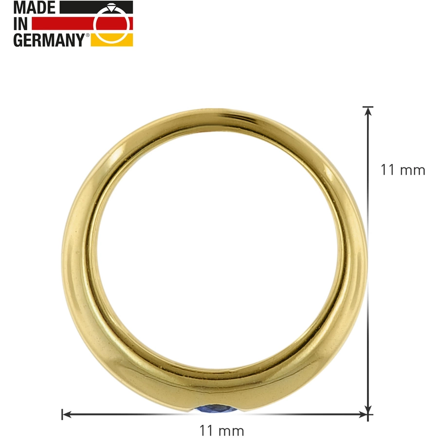 trendor Taufring mit Saphir Gold 585 an goldplattierter Kette 4038 cm gold